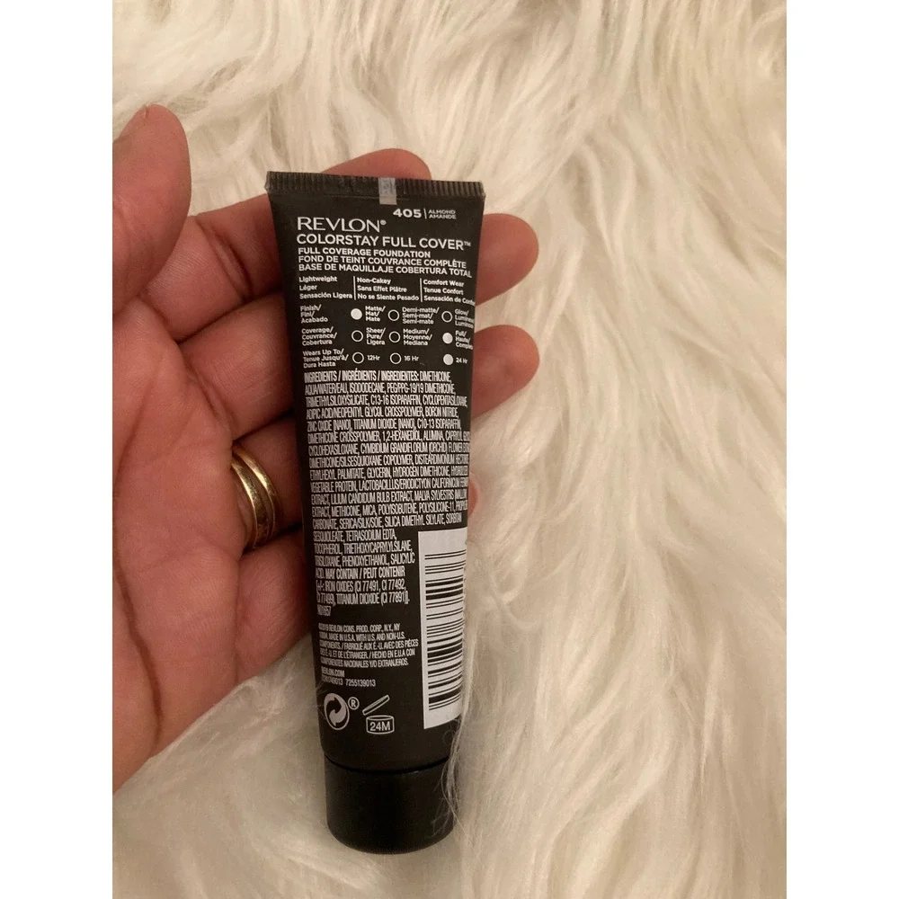 Revlon ColorStay Full Cover Foundation 405 Almond Matte 1oz Good New 24HR
